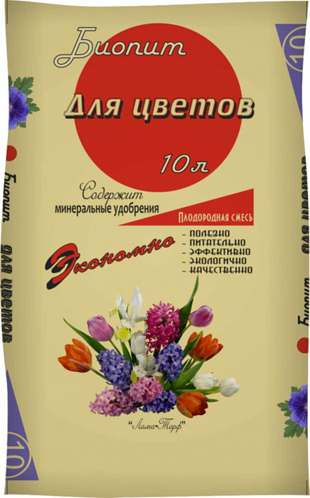Для цветов плодородная смесь Биопит Лама Торф 10л